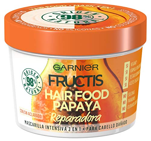 Fructis Hair Food Papaya Mascarilla Reparadora 390 Ml