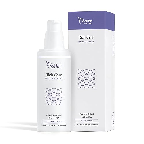 Colibri Skincare Rich Care Moisturizer 80Ml - Crema Idratante Viso, Cura Lenitiva E Rafforzante Come Crema Viso Per Pelle Secca, Crema Anti-Rughe Idra