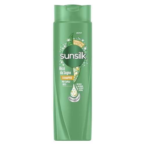 Sunsilk, Shampoo Ricci Da Sogno, Shampoo Per Capelli Ricci Definiti Ed Elastici, Formula Active Fusion Arricchita Con Olio Di Macadamia, Elastina E Bi
