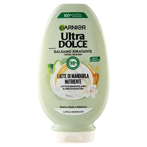 Ultra Dolce Garnier Balsamo Nutriente Per Capelli Normali, Latte Di Mandorla, 250 Ml