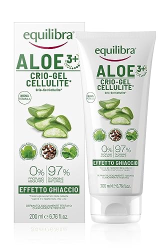Equilibra Corpo, Aloe Crio-Gel Cellulite, Gel Fresco A Base Di Aloe Vera E Aloe 3+, Favorisce La Circolazione Periferica, Contrasta Ritenzione Idrica,