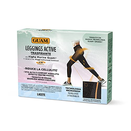 Guam Leggings Active Traspirante Con Alghe Guam Taglia Xs-S 38-40 Coprente Senza Cuciture Effetto Ventre Piatto