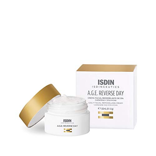 Isdin Isdinceutics A.G.E. Reverse Day 50Ml | Trattamento Viso Antietà | Contrasta L'Invecchiamento Cutaneo E Le Rughe Tripla Azione