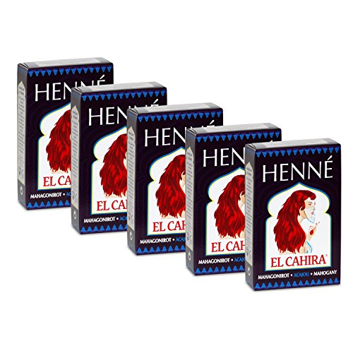 5X Henne Masria El Cahira - Henne Rapido Mogano - 90 G - Henne Per Capelli