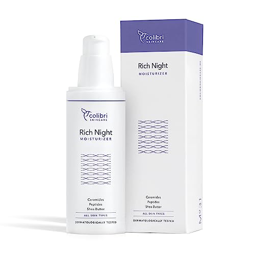 Colibri Skincare Rich Night Moisturizer 80Ml - Crema Idratante Viso Per Una Rigenerazione Accelerata Durante La Notte, Crema Viso Notte Anti-Invecchia