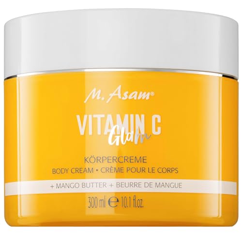 M. Asam Vitamin C Glam Body Cream (300Ml) - Crema Corpo Idratante E Protettiva Per Una Pelle Morbida E Carezzevole Grazie Al Burro Di Mango E All'Olio
