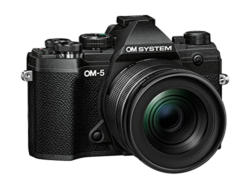 Om System Fotocamera Om-5 Con Sistema Micro Quattro Terzi, Incl. Obiettivo M.Zuiko Digital Ed 12-45Mm Pro, Sensore Live Mos Da 20Mp, Stabilizzazione D