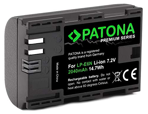 Patona Batteria Premium Lp-E6N Con Chip Sistema Di Batteria Intelligente Compatibile Con Canon Eos 70D 60D 60Da 6D 5D Mark Ii Iii 7D Mark Ii