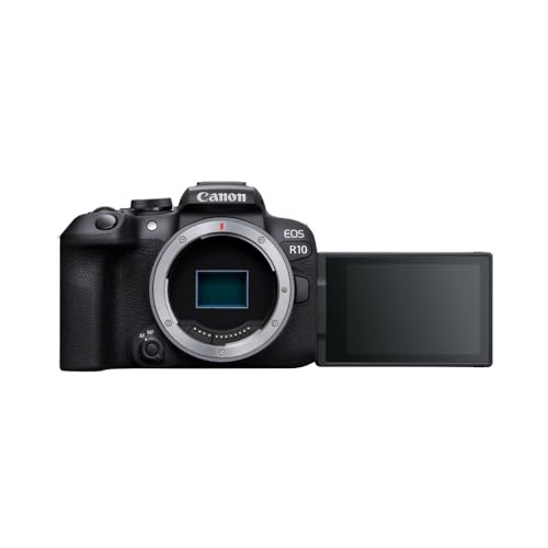 Canon Eos R10 Aps-C Mirrorless Nera (24,2 Mp, - Fino A 23 Fps, Digic X, Video 4K Uhd Fino 60P, Dual Pixel Cmos Auto Focus Ii, Display Touchscreen Orie