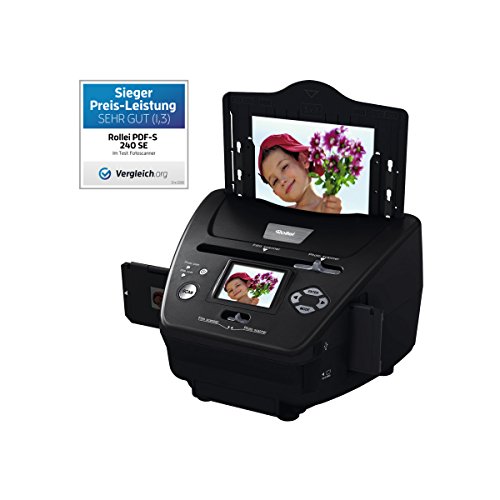 Rollei Pdf-S 240 Se - Multi-Scanner Per Foto, Diapositive E Negativi, Processo Di Scansione In Pochi Secondi, Incluso Software Di Editing Delle Immagi