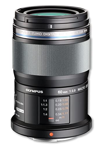 Olympus M.Zuiko Digital Ed Obiettivo 60Mm 1:2.8, Micro Quattro Terzi, Per Fotocamere Om-D E Pen, Nero