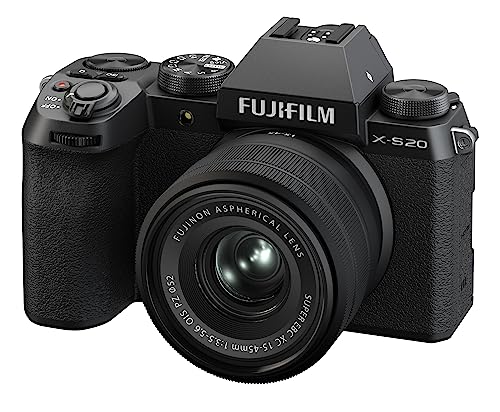 Fujifilm X-S20 Fotocamera Digitale Mirrorless 26Mp, Kit Xc15-45Mmf3.5-5.6, Sensore Cmos X-Trans 4 Aps-C, X-Processor 5, Ibis, Filmati 6.2K 30P, Mirino