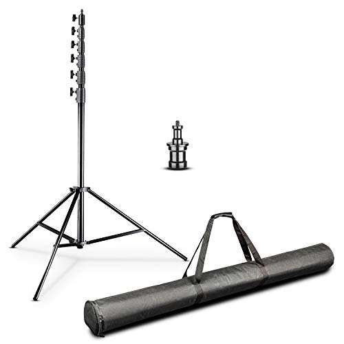 Walimex Pro Air Jumbo 730 Lampenstativ 730Cm - Luftgedämpftes Lichtstativ Aluminium 7,3M Max Höhe 22,5 Kg Traglast, Stabil & Komfortabel Leuchtenstati