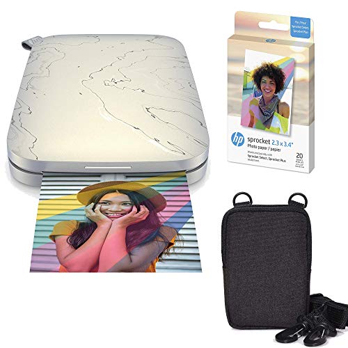 Hp Sprocket Select Stampante Fotografica Istantanea Portatile, 2,3 X 3,4 Pollici, Per Dispositivi Android E Ios, Colore: Bianco/Eclisse