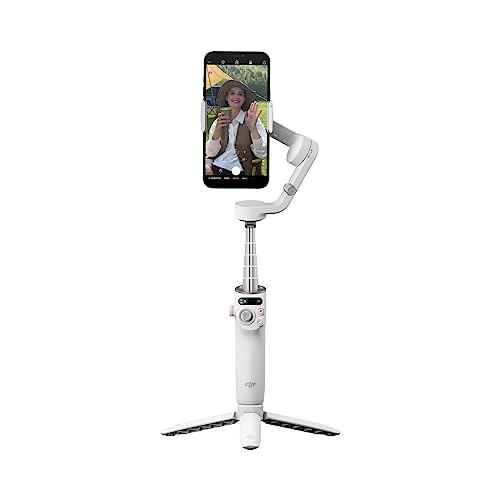 Dji Osmo Mobile 6, Stabilizzatore Per Smartphone, Manico Integrato, Portatile E Pieghevole, Per Android E Iphone, Grigio Platino