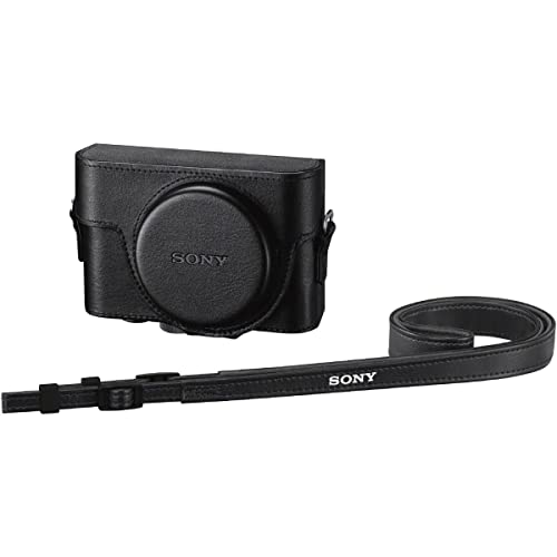 Sony Lcj-Rxkb Custodia In Finta Pelle Per Fotocamere Digitali Compatte Sony Serie Rx100, Nero