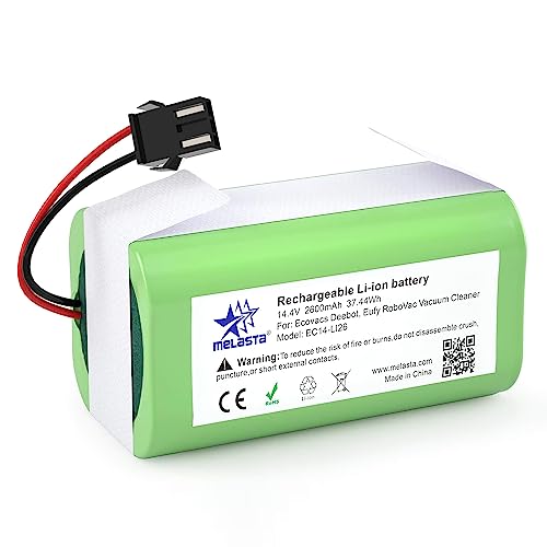 Melasta 14.4V 2600Mah Li-Ion Batteria Di Ricambio Compatible Ikohs Netbot S14, S15, Lefant T700, Eufy Robovac 11, 11S, 12, 15C,15C Max,15T,30,30C,35C,