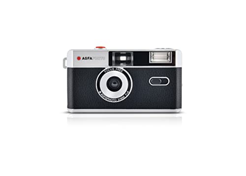 Agfaphoto 603000 - Fotocamera A Pellicola Riutilizzabile Analogica Da 35 Mm. Colore Nero