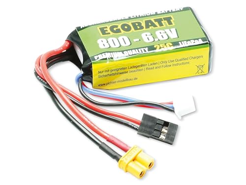 Pichler Batteria Per Modellismo (Life) 6,6 V 800 Mah Numero Celle: 2 25 C Custodia Morbida Jr, Xt30