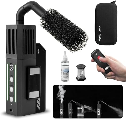 Smoke Ninja - Mini Macchina Portatile Senza Fili, Effetto Nebbia, Vapore E Ghiaccio Secco, Livello Base, Alimentato A Batteria, Portatile Con 3 Impost