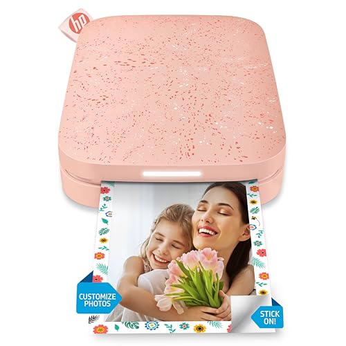 Hp Sprocket Stampante Fotografica Istantanea Portatile 5X7.6 Cm (Rosa) Stampa Le Immagini Su Carta Adesiva Zink Dai Tuoi Dispositivi Ios E Android