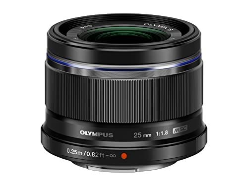 Olympus M.Zuiko Digital Obiettivo 25Mm 1:1.8, Micro Quattro Terzi, Per Fotocamere Om-D E Pen, Nero