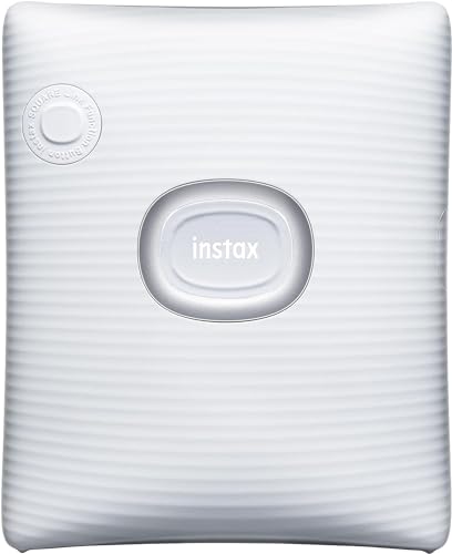 Fujifilm Instax Square Link Ash White - Stampante Per Smartphone A Sviluppo Istantaneo, Stampe Personalizzate E Creative, Connettività Bluetooth, Dime