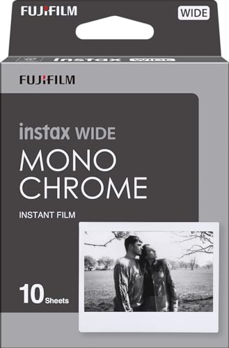 Fujifilm Instax Wide Film 10 Pellicole Instantanee Per Fotocamere Mono Chrome