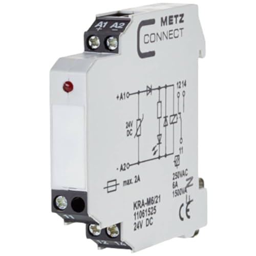 Metz Connect Blocco Di Accoppiamento 24 V/Dc (Max), 1 Commutatore 11061525, 1 Pezzo.