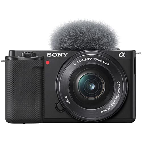Sony Alpha Zv-E10 - Kit Vlog Camera Ad Ottiche Intercambiabili + Obiettivo 16-50Mm, Aps-C, Schermo Ad Angolazione Variabile Per Vlog, Video 4K, Real-T