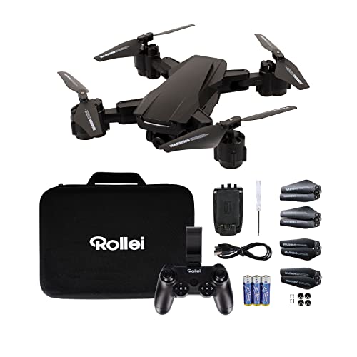 Rollei Fly 60 Combo Drone, Trasmissione Immagini Wifi, Giroscopio A 6 Assi, Tempo Di Volo, Controllo App E Telecomando Incluso