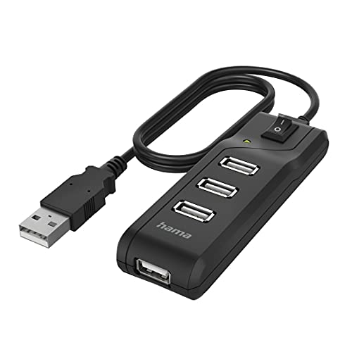 Hama Hub Usb, 4 Porte, Usb 2.0, 480 Mbit/S, Interruttore On/Off