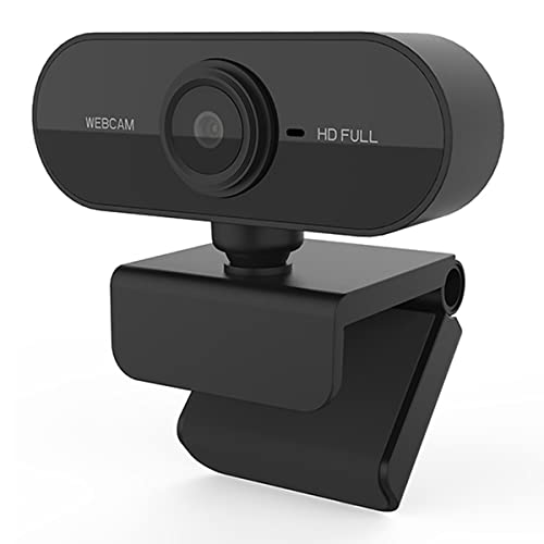 Webcam Pc Con Microfono Usb ,Web Cam Full Hd 1080P Fotocamera Laptop Desktop Computer 360° Regolabile Per Zoom Youtube Gaming Twitch Mac