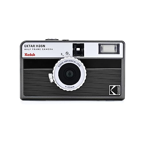 Kodak Ektar H35N Fotocamera A Pellicola Half Frame, 35 Mm, Riutilizzabile, Funzione Lampadina, Filtro Stella, Lente Rivestita (Pellicola E Batteria Aa