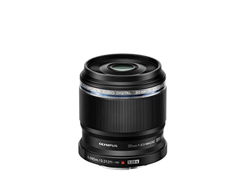 Olympus M. Zuiko Obiettivo Digital Ed 30 Mm F3.5 Macro, Adatto A Tutte Le Fotocamere Mft (Modelli Olympus Om-D E Pen, Serie G Da Panasonic), Nero