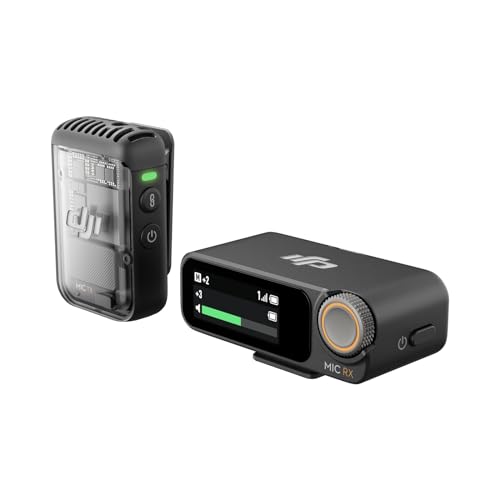 Dji Mic 2 (1 Tx + 1 Rx), Microfono Wireless Con Eliminazione Intelligente Del Rumore, Registrazione Interna In Float A 32 Bit, Suoni Ottimizzati, 250