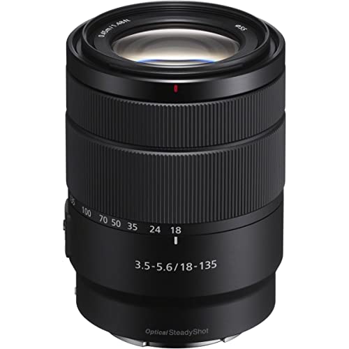 Sony Sel-18135 Obiettivo Con Zoom 18-135 Mm F3.5-5.6, Stabilizzatore Ottico, Mirrorless Aps-C, Nero, 8.8 X 6.72 X 8.8 Cm 325 Grammi