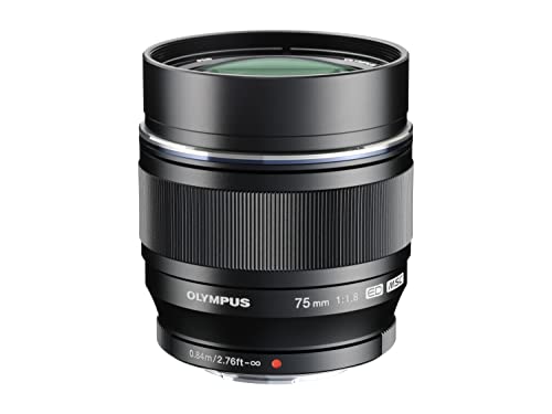 Olympus M.Zuiko Digital Ed Obiettivo 75Mm 1:1.8, Micro Quattro Terzi, Per Fotocamere Om-D E Pen, Nero