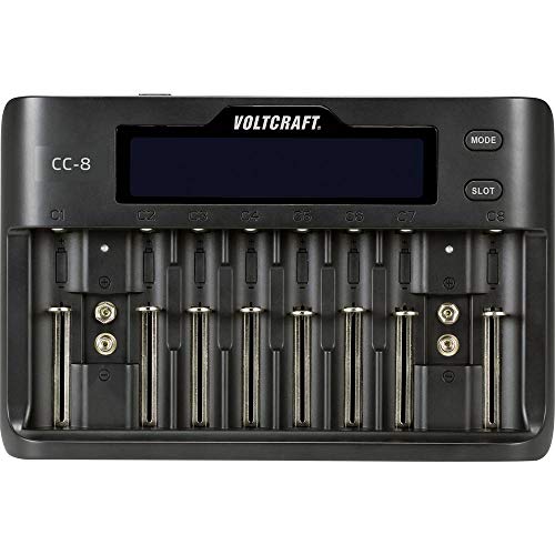 Voltcraft Cc-8 Caricabatterie Universale Liion, Lifepo, Nimh, Nicd A, Stilo (Aa), Ministilo (Aaa), Mini (Aaaa), 1/2 Tor
