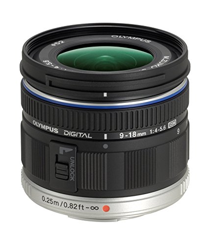 Olympus M.Zuiko Digital Ed Obiettivo 9-18Mm 1:4.0-5.6, Micro Quattro Terzi, Per Fotocamere Om-D E Pen, Nero