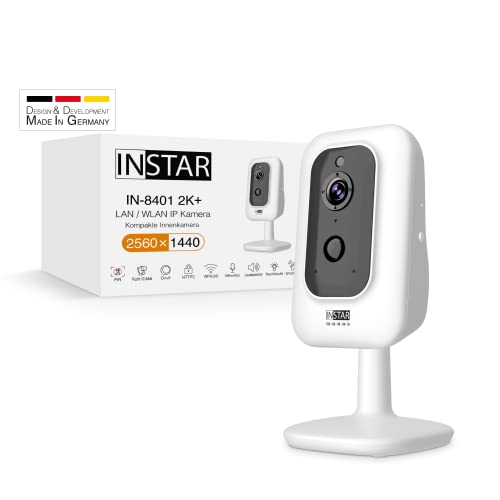 Instar In-8401 2K + - Telecamera Di Sorveglianza Lan/Wlan Con Ai (Ai) - Telecamera Ip - Wpa3-2,4 E 5 Ghz Wifi - Audio A 2 Vie - Pir - Sensore Di Calor
