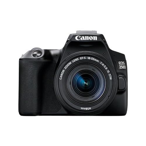 Canon Eos 250D + Canon Ef-S 18-55 Mm F/4-5.6 Is Stm - Nero - Versione Uk