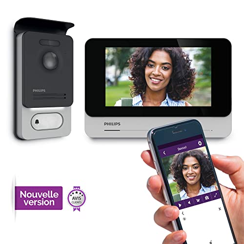 Philips Videocitofono - Welcomeye Connect 2, Videocitofono Collegato Allo Smartphone, Controllo Accessi Rfid, Funzione Messaggio Assenza Visitatori, F