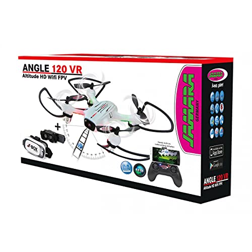 Jamara 422029 - Angle 120 Altitude Hd Wifi Vr - Incl. Visore Vr, Altitude Hold Adj., Bussola/Flyback, Track Follow, 120°, Avviso Bassa Tens., 40 Km/H