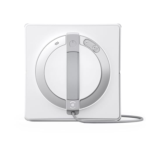 Ecovacs W2 Robot Lavavetri Finestre, Robot Vetri Con Pianificazione Intelligente Del Percorso, Modalità Di Pulizia Dei Bordi, 10 Livelli Di Sicurezza,