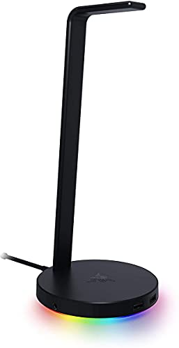 Razer Base Station V2 Chroma - Supporto Cuffie E Hub Usb Con Illuminazione Rgb, Con Audio Surround 7.1, Supporto Cuffie Integrato Con Base Antiscivolo