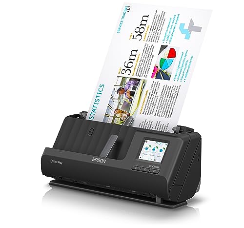 Epson Es-C380W Scanner Per Documenti E Foto, Velocità Rapida Di Scansione, Connessione Wireless, Facile Da Usare E Ottimizzato Per La Gestione Dei Doc