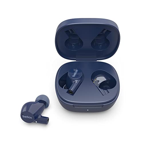 Belkin Auricolari True Wireless Soundform Rise, Bluetooth 5.2, Ricarica Wireless, Resistenza Contro Acqua E Sudore (Ipx5) E Bassi Profondi, Per Iphone