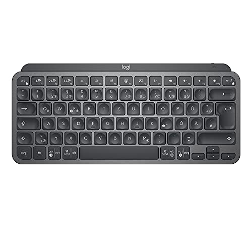 Logitech Mx Keys Mini Tastiera Illuminata Wireless Minimalista - Grafite, Layout Qwertz Tedesco