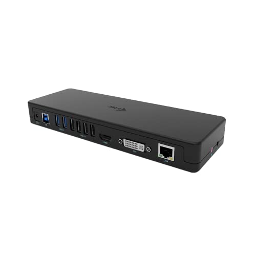 I-Tec Docking Station Usb 3.0 / Usb-C - Hdmi, Dvi, Adattatore Vga, 2X Usb 3.0, 4X Usb 2.0, Glan, Audio / Mik